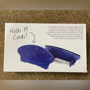 NEW - Brybelly Set of 2 Playing Card Holders - Blue